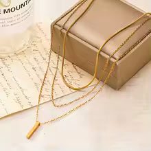 Collier superposé en acier inoxydable