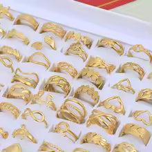 Set of Adjustable Stainless Steel Vintage Rings