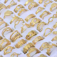 Set of Adjustable Stainless Steel Vintage Rings